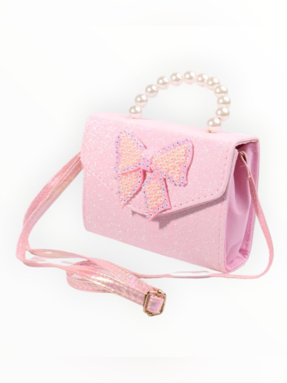 New Pearl-Handle Pink Bow Crossbody Handbag Bag Girlhood Core Coquette Girl